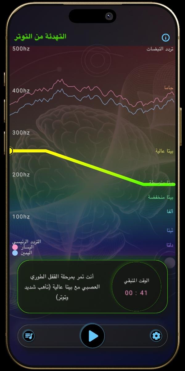 تطبيق نينيوروساوندز - الإعداد المسبق الذهني - التهدئة من التوتر
